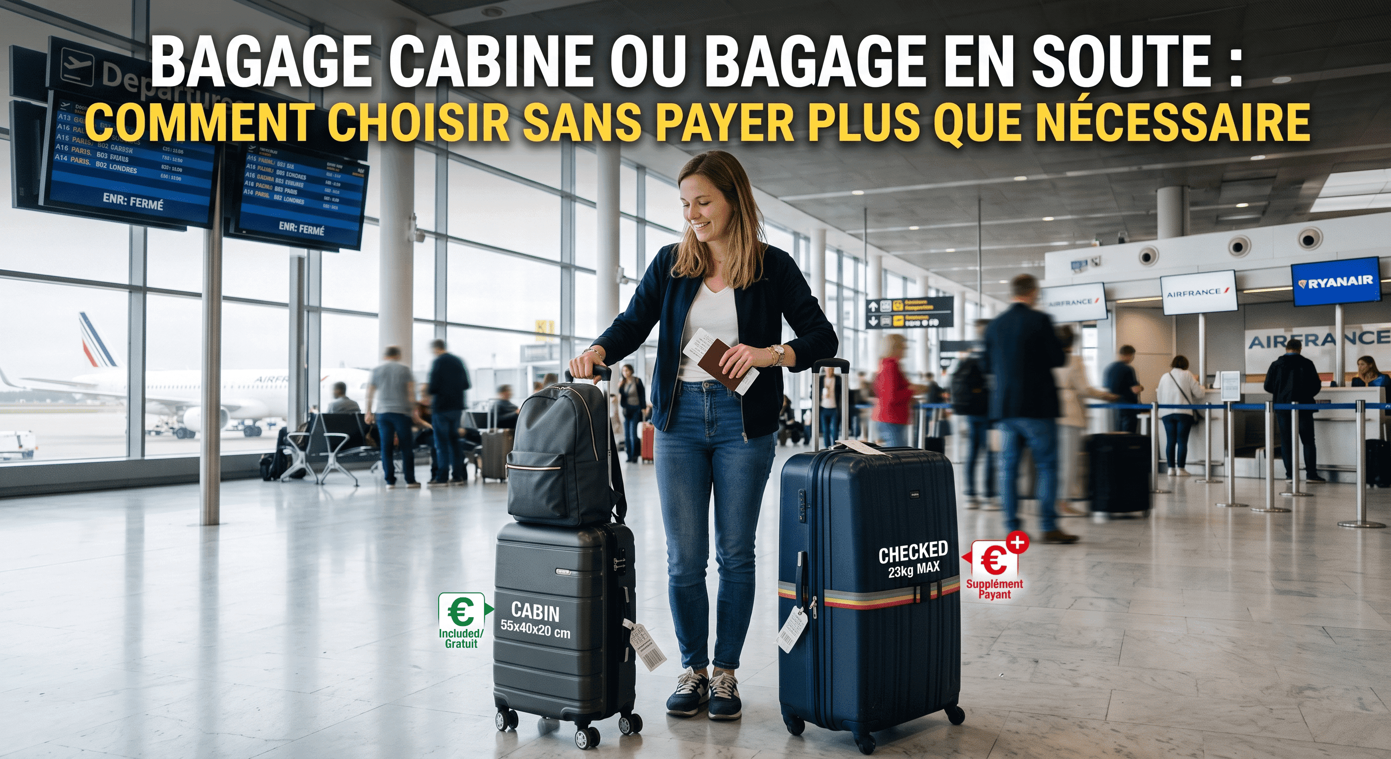 Bagage cabine ou bagage en soute : comment choisir sans payer plus que nécessaire Bagage cabine ou bagage en soute : comment choisir sans payer plus que nécessaire